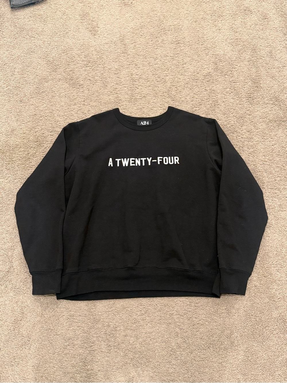 A24 Black Crewneck Sweatshirt with